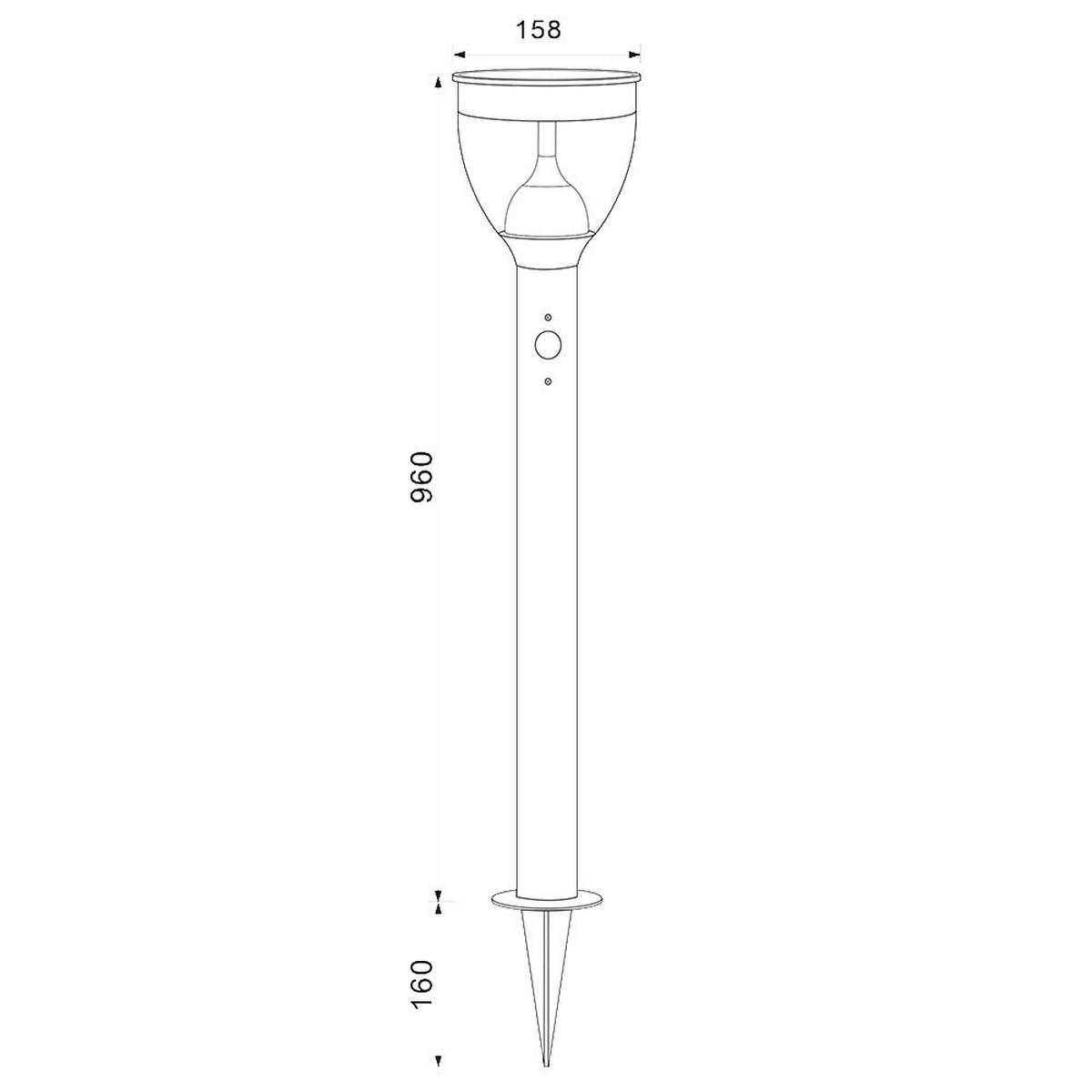 LED AUSSENLEUCHTE Edelstahl Silber - Silberfarben, Kunststoff/Metall (15/15/95cm) - Globo Lighting