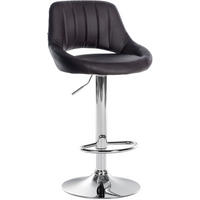 BARHOCKER Lederlook Braun - Chromfarben/Braun, Textil/Metall (47/85/48cm) - CLP