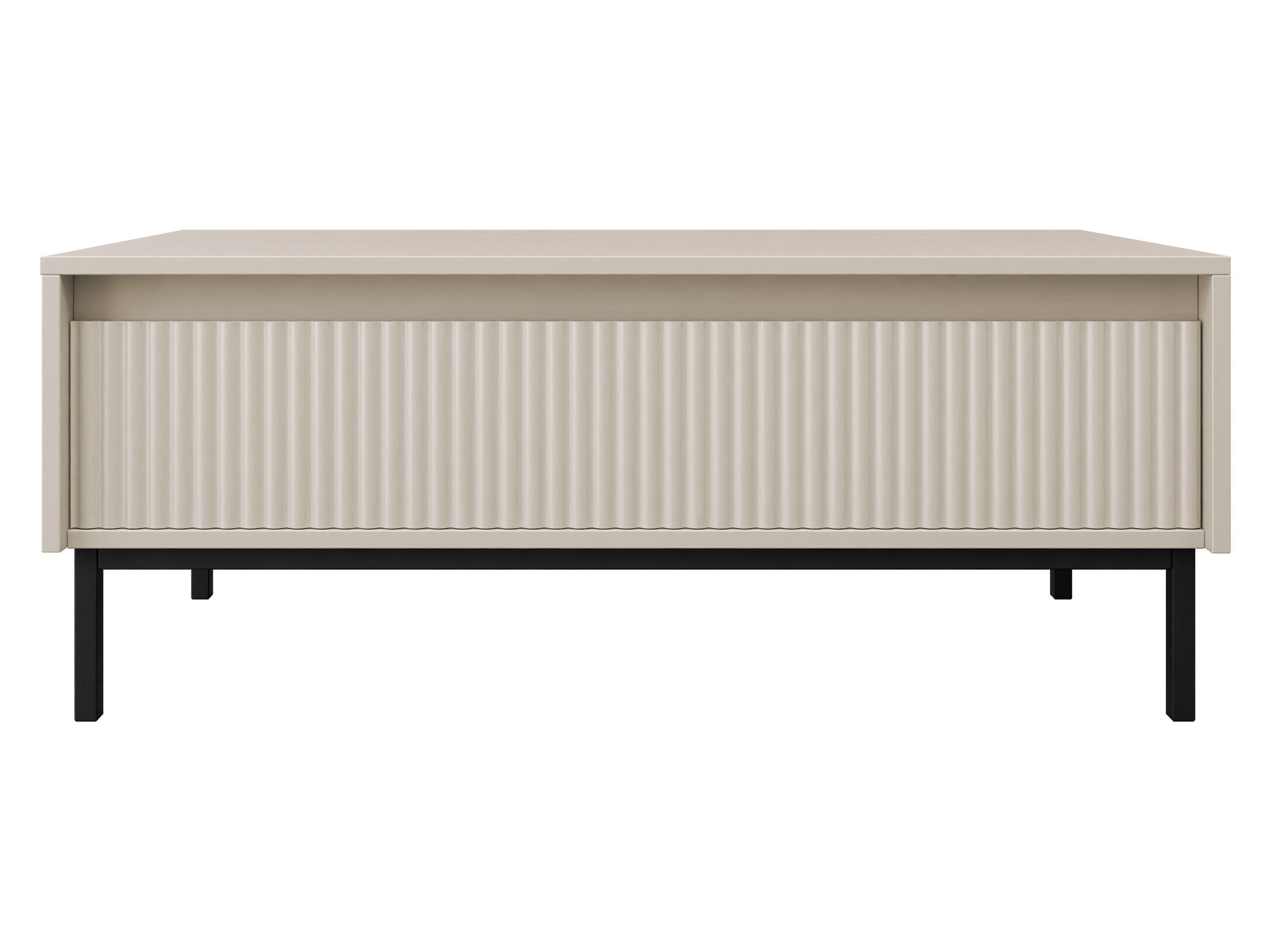 COUCHTISCH Ozmi 1SZ - Kaschmir/Schwarz, Holzwerkstoff/Metall (50/100/40cm) - MIRJAN24