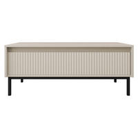 COUCHTISCH Ozmi 1SZ - Kaschmir/Schwarz, Holzwerkstoff/Metall (50/100/40cm) - MIRJAN24