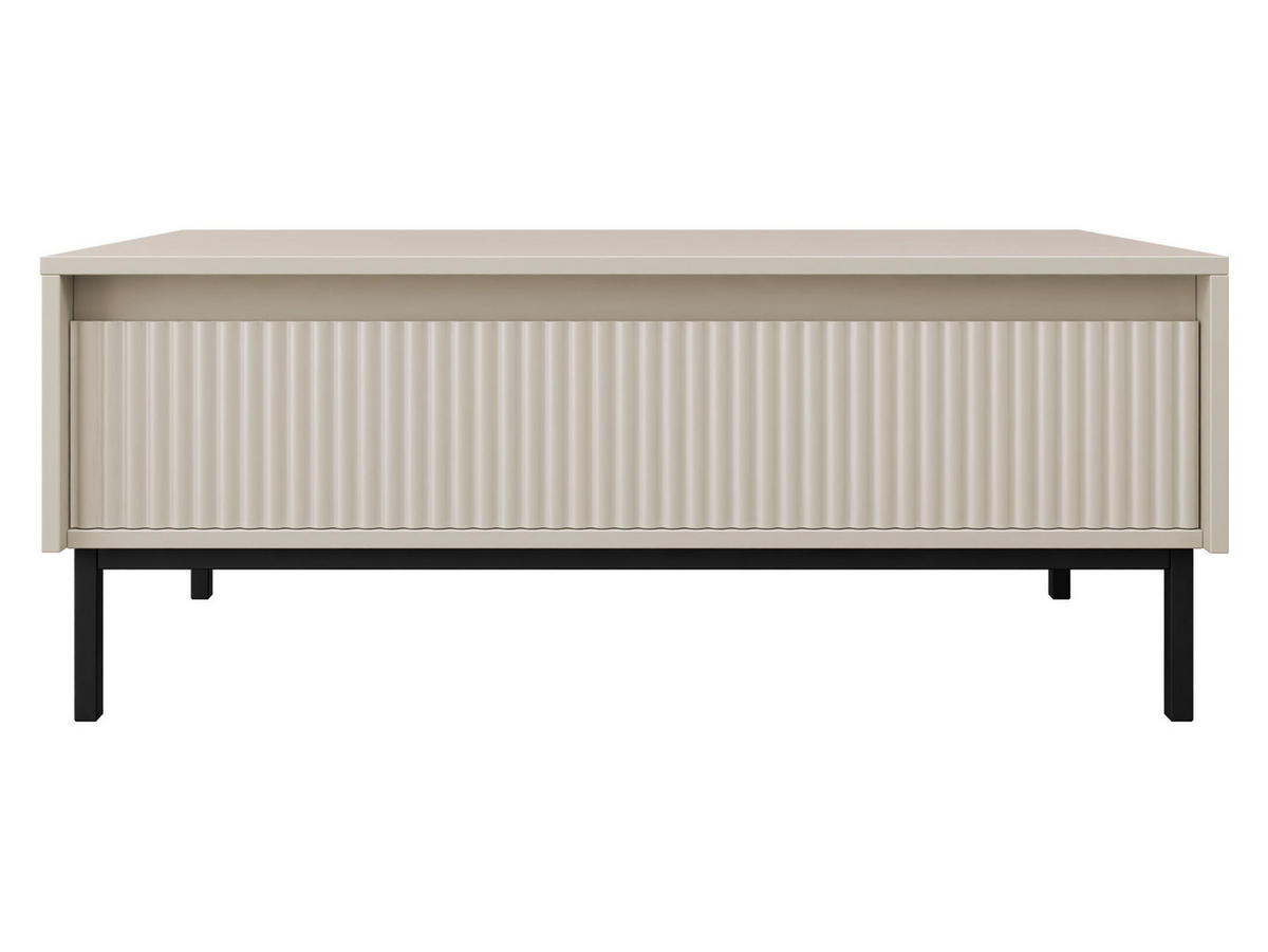 COUCHTISCH Ozmi 1SZ - Kaschmir/Schwarz, Holzwerkstoff/Metall (50/100/40cm) - MIRJAN24