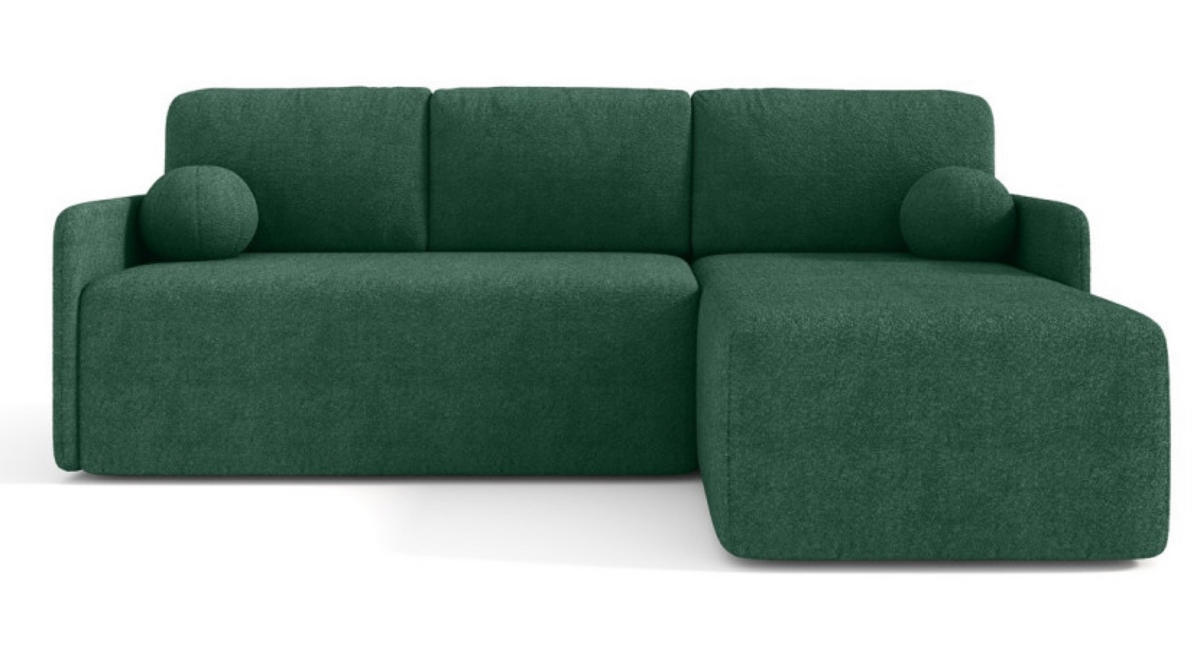ECKSOFA Grün BLUMEN Boucle Rechts - Grün, Textil (212/142cm) - Sepro Meble