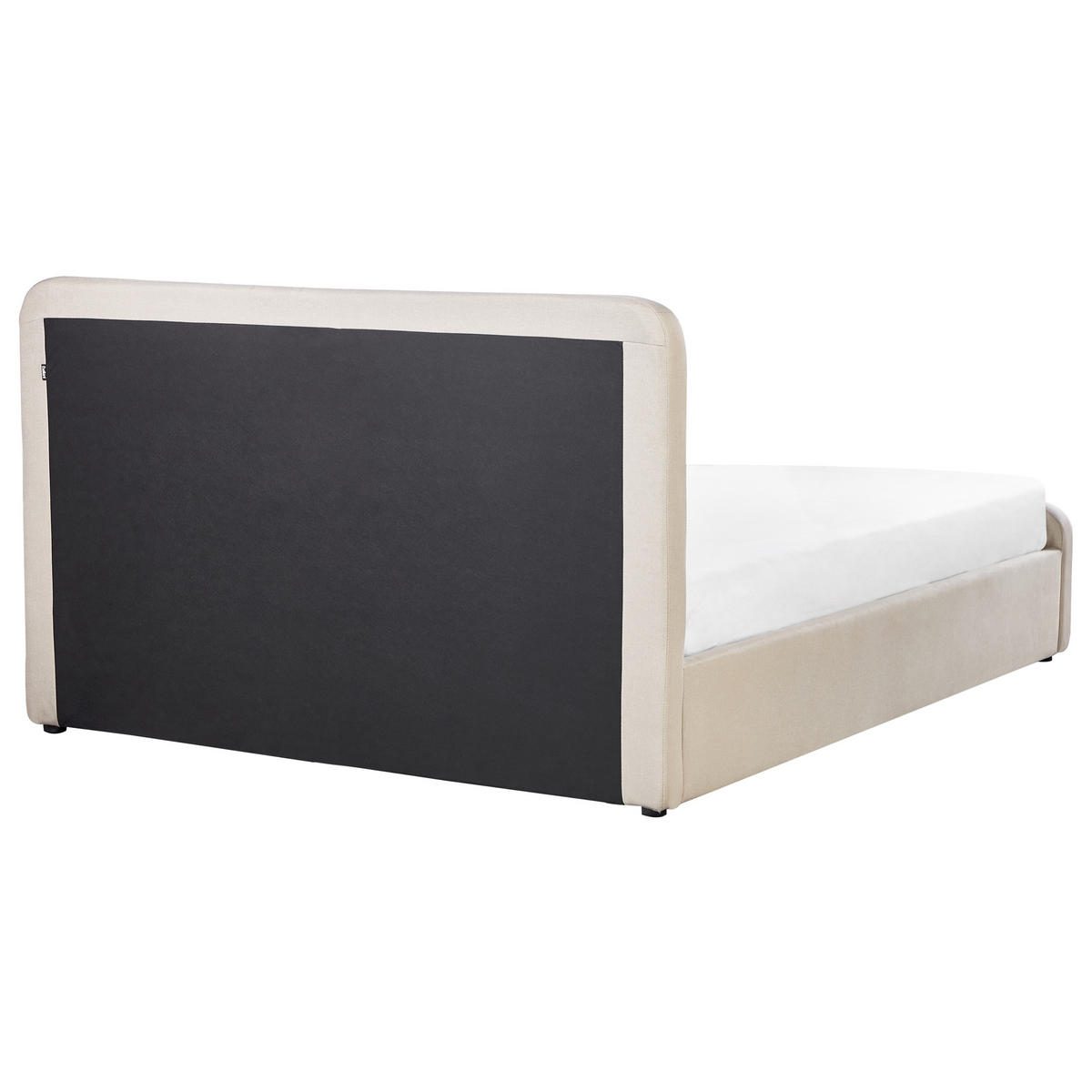 BETT mit Stauraum 160/200 cm Beige Rennes - Beige/Schwarz, Textil (160/200cm) - Beliani