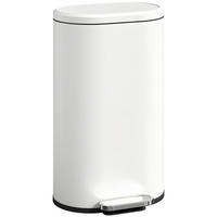 MÜLLEIMER Metall Kunststoff Cremeweiß - Creme, Metall (31/61/36.5cm) - HOMCOM