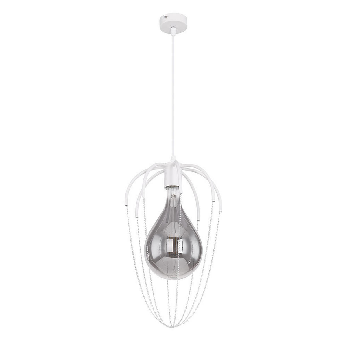 HÄNGELEUCHTE Metall Weiß Chrom - Weiß, Metall (30/30/120cm)