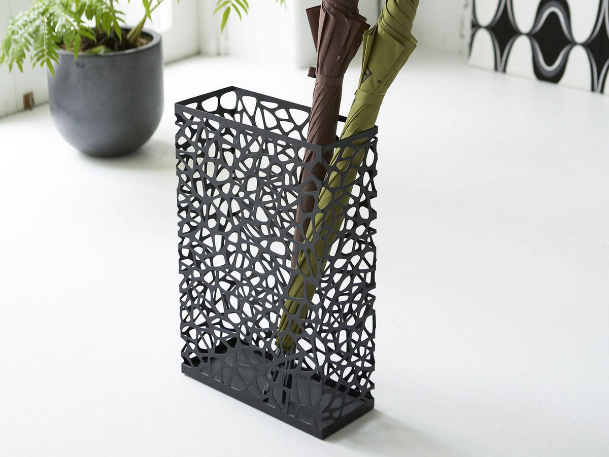 SCHIRMSTÄNDER Nest schwarz 30/45/12 cm - Schwarz, Metall (30/45/12cm) - Yamazaki