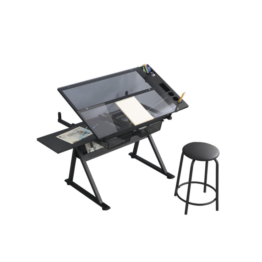 ComfortXL Zeichentisch Schwarz 98x69x60 cm