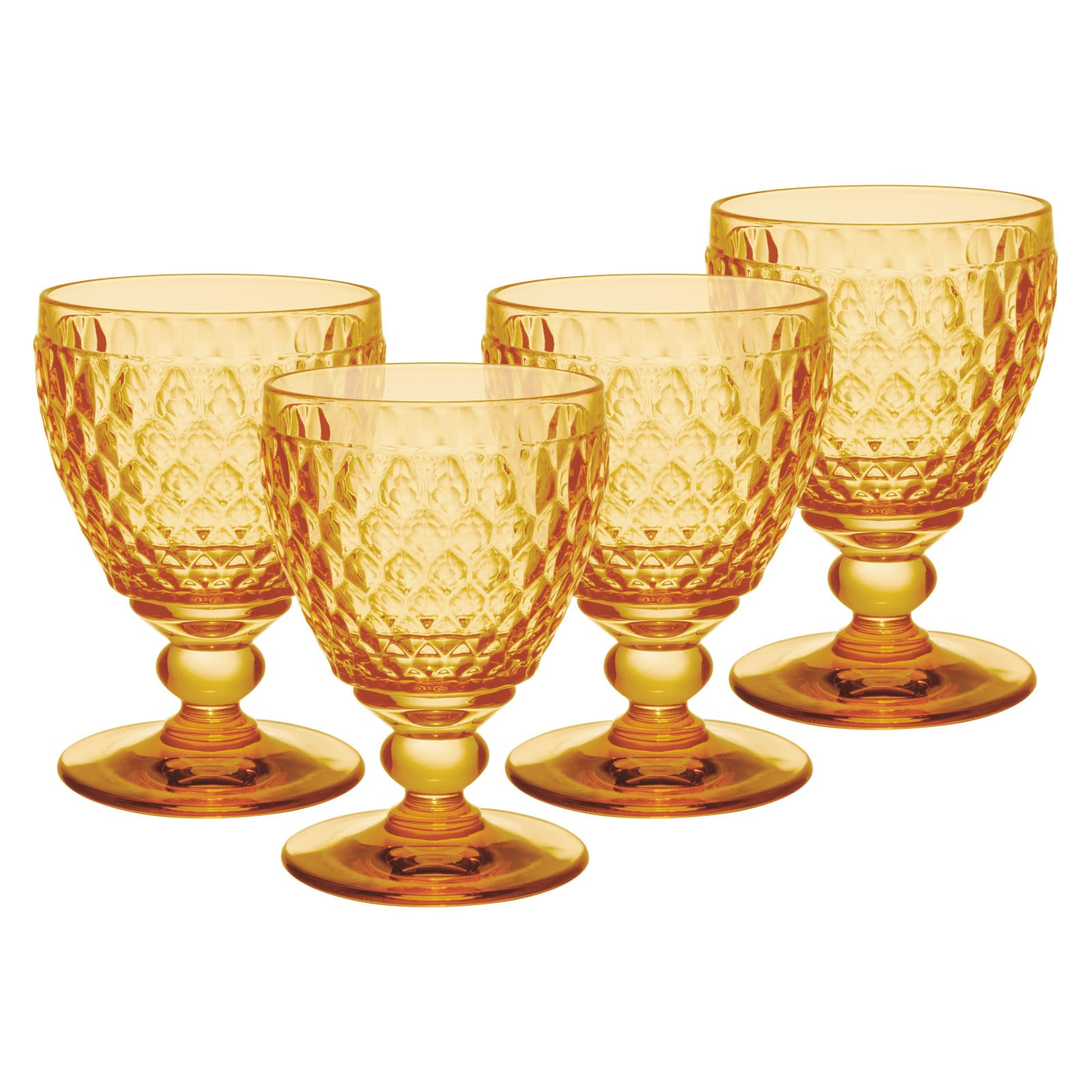 WEISSWEINGLÄSER Boston Coloured Saffron 230 ml 4er Set - Gelb, Glas (0.23L) - Villeroy & Boch