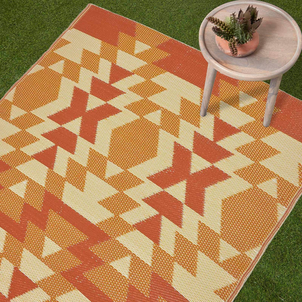 OUTDOORTEPPICH Anya mit Ethno-Muster 150/240 cm - Orange, Kunststoff (150/240cm) - Homescapes