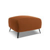 POUF Samt Stoff Orange - Terra cotta/Schwarz, Textil/Metall (65/44/65cm) - Makamii