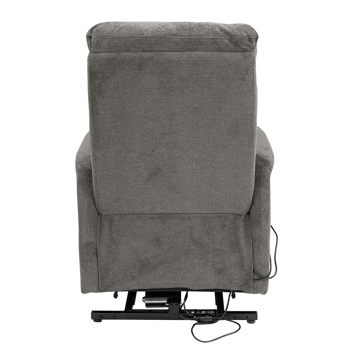 FERNSEHSESSEL mit Aufstehhilfe - Microfaser / Metall - Grau / Schwarz - Grau, Textil/Metall (74/109/84cm) - home24
