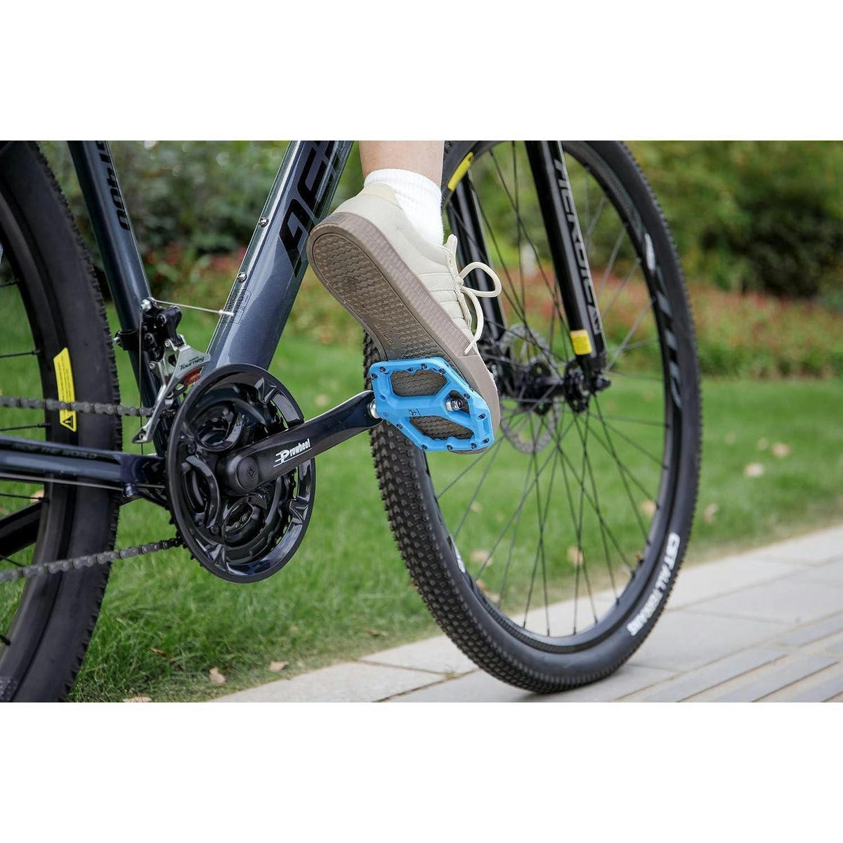 FAHRRADPEDALE Mountainbike rutschfest Nylonfaser Blau - Blau, Kunststoff (11/1.5/11.5cm)
