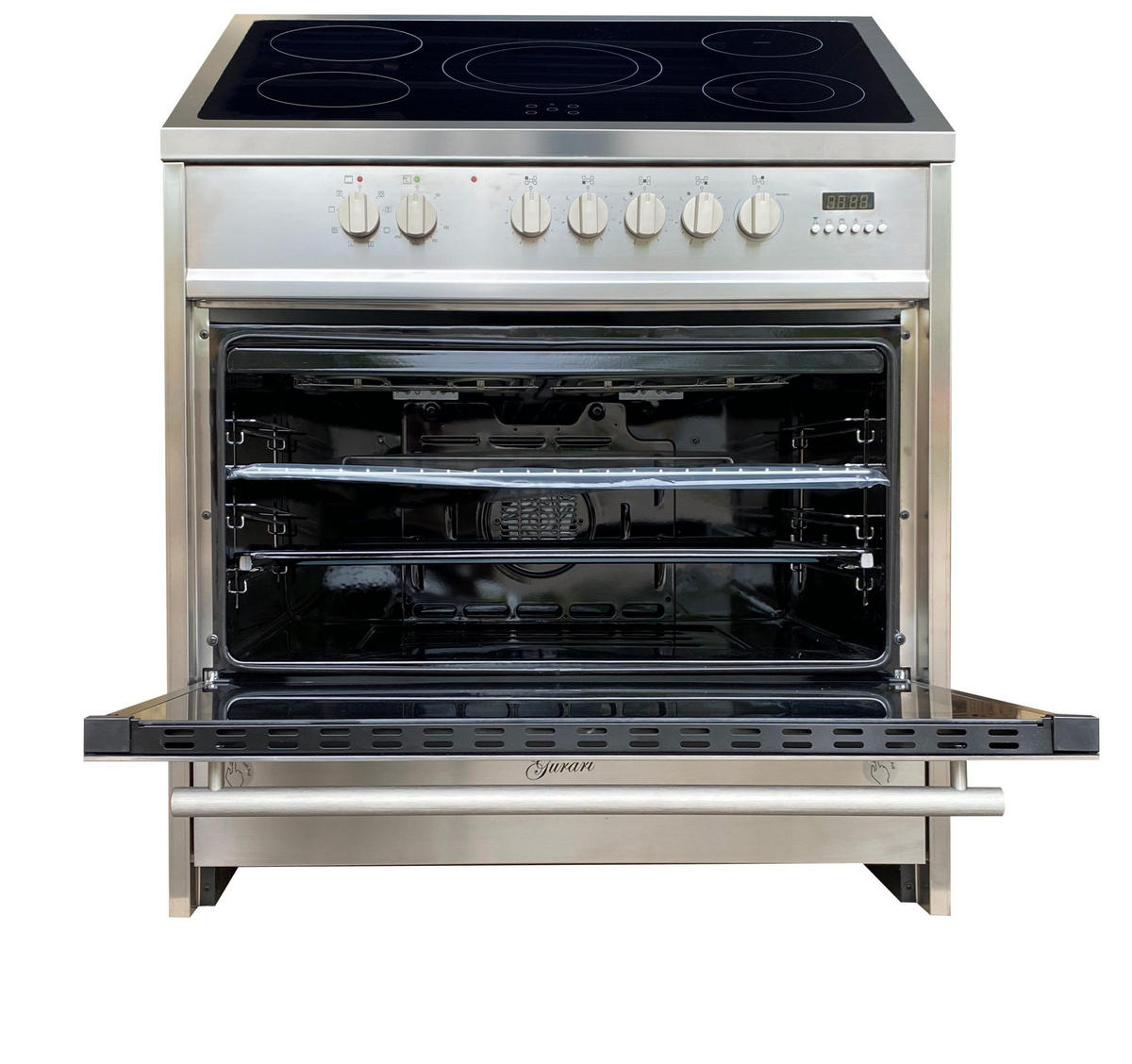 ELEKTRO-STANDHERD GCH E 912 X 90 cm Edelstahl - Silberfarben, Metall (90/94/61.5cm) - Gurari