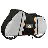 FAHRRADABDECKUNG für 2 Fahrräder 206 cm x 91 cm x 127 cm Wasserdicht & Heavy Duty - Schwarz, Textil (91/127/206cm)