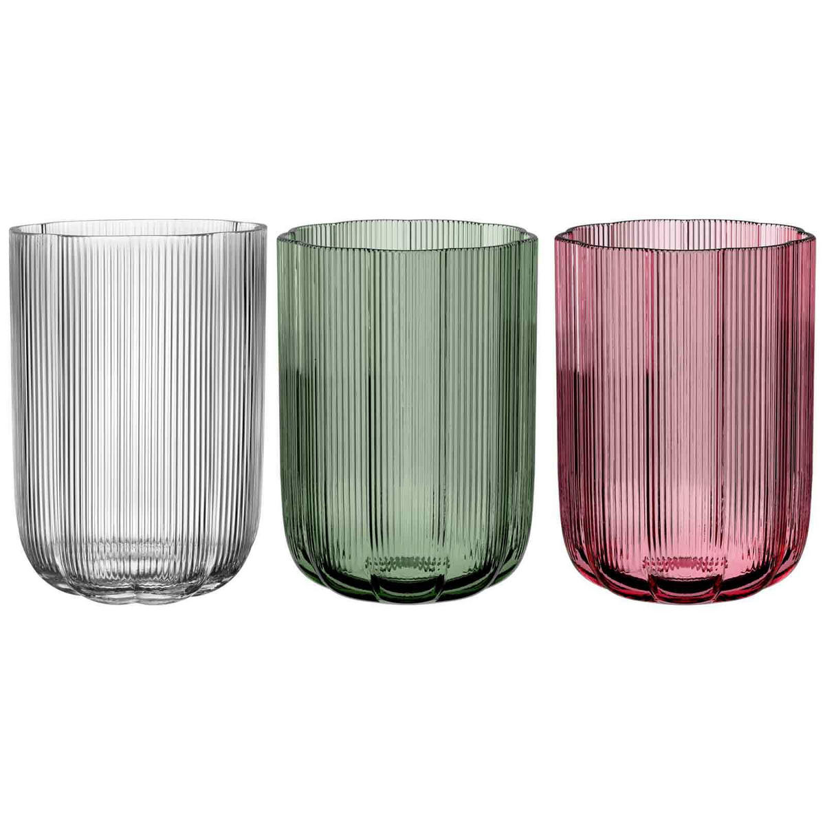 VASEN-SET Fleur bunt 22,5 cm 3er Set - Multicolor, Glas (16/22.5cm) - Villeroy & Boch