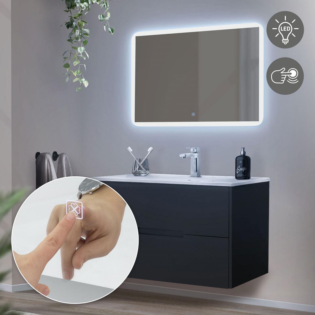 SPIEGEL - Weiß, Glas (2/60/90cm) - ML-DESIGN