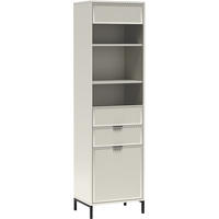 VITRINE Linna mit Schublade 55 cm kaschmir - Kaschmir/Schwarz, Holzwerkstoff/Metall (55/196/41cm) - Beautysofa