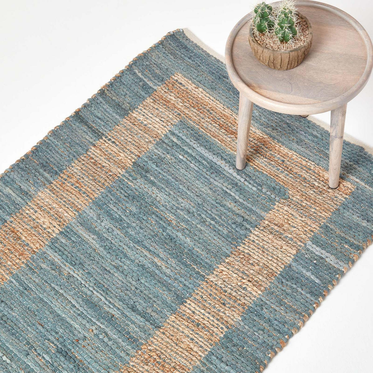 FLICKENTEPPICH Veranda, Hanf & Baumwolle 160/230 cm - Grau, Textil (160/230cm) - Homescapes