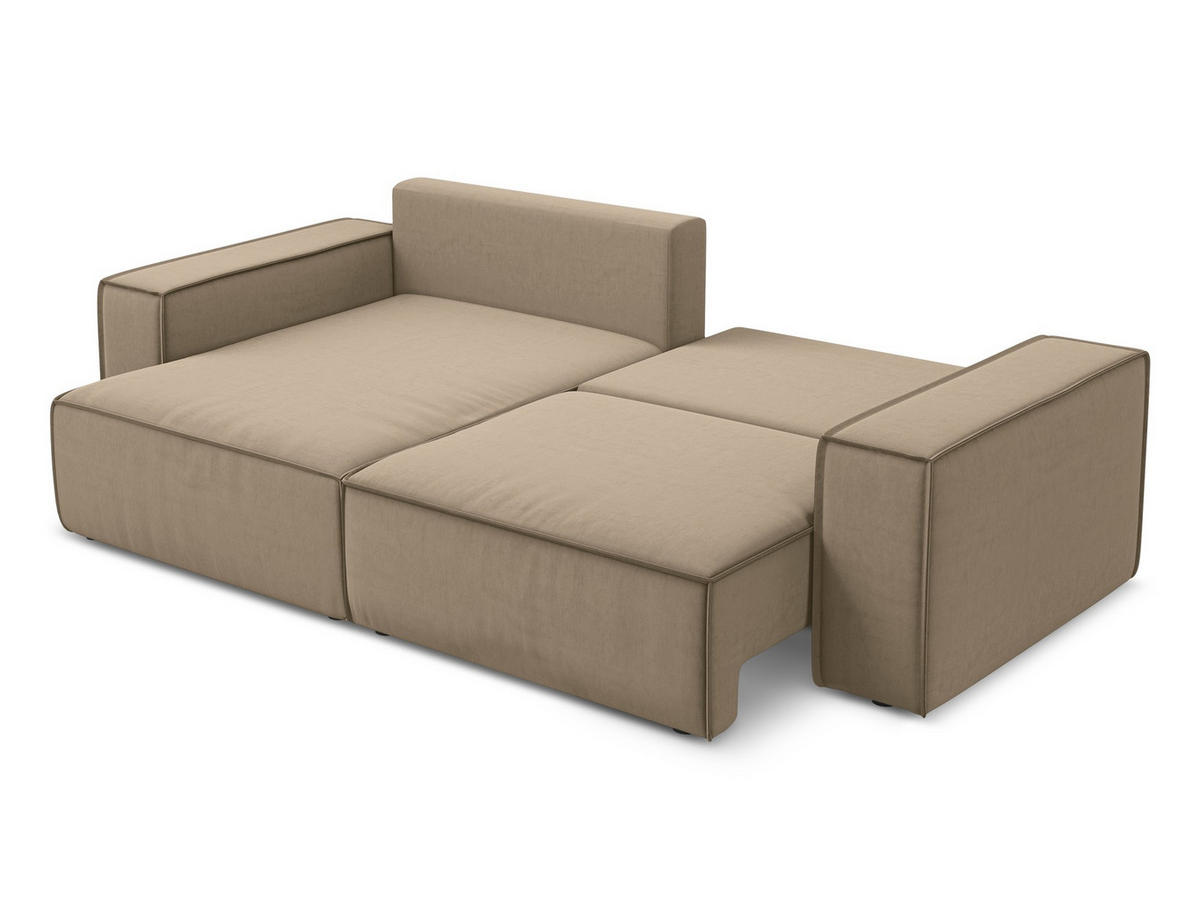 ECKSOFA Rechts Chenille Stoff Grau - Schwarz/Graphitfarben, Kunststoff/Textil (290/170cm) - Makamii