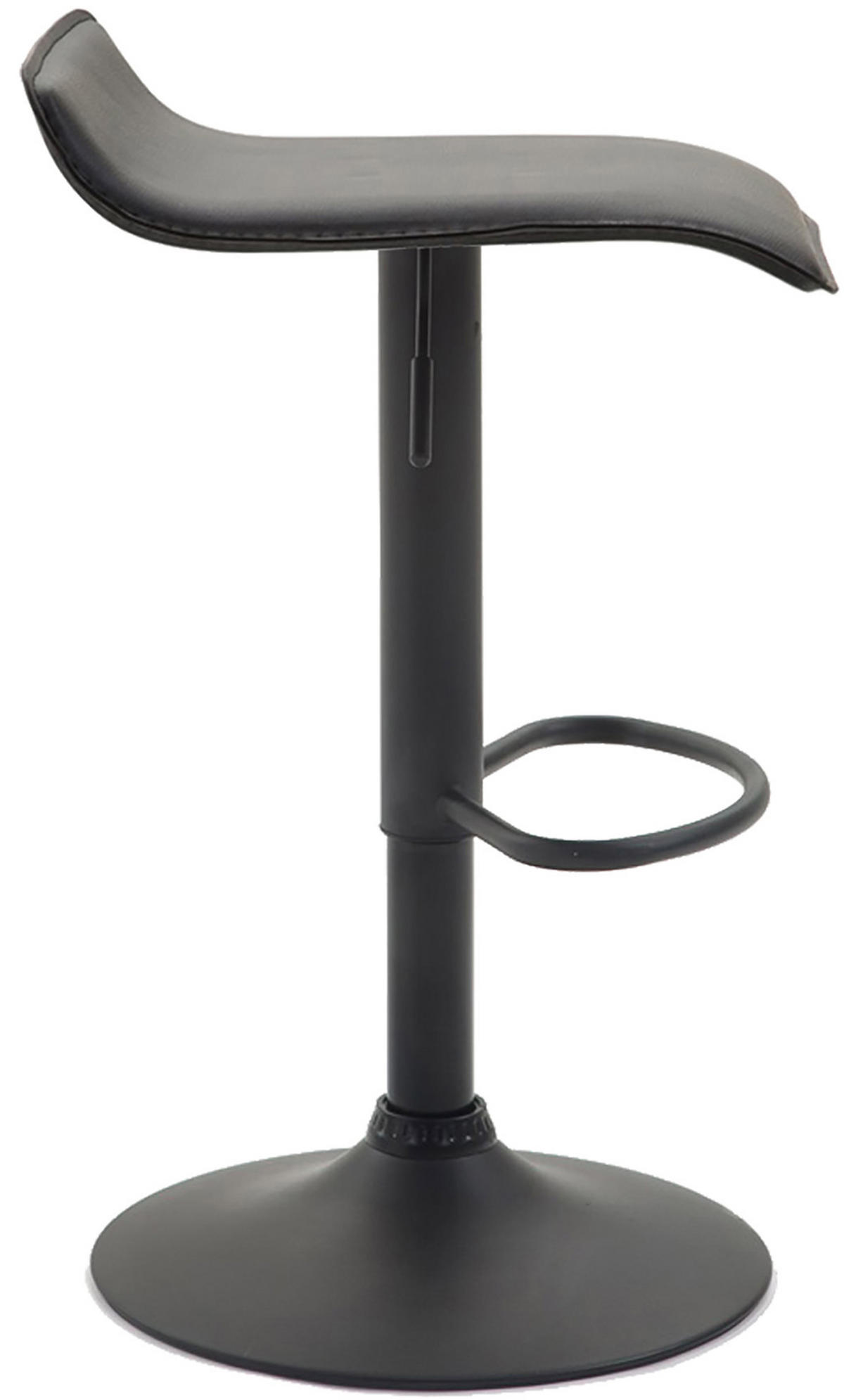 BARHOCKER 2er Set Dynasty Kunstleder schwarz schwarz - Schwarz, Kunststoff/Metall (36/84/39cm) - TPFLiving