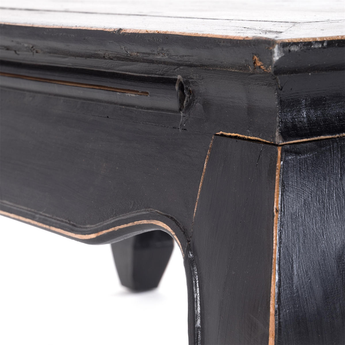 OPIUMTISCH EAST 100 Mahagoni Recyclingholz massiv 09 voodoo - schwarz - Schwarz, Holz (60/100/41cm) - DESIGN DELIGHTS