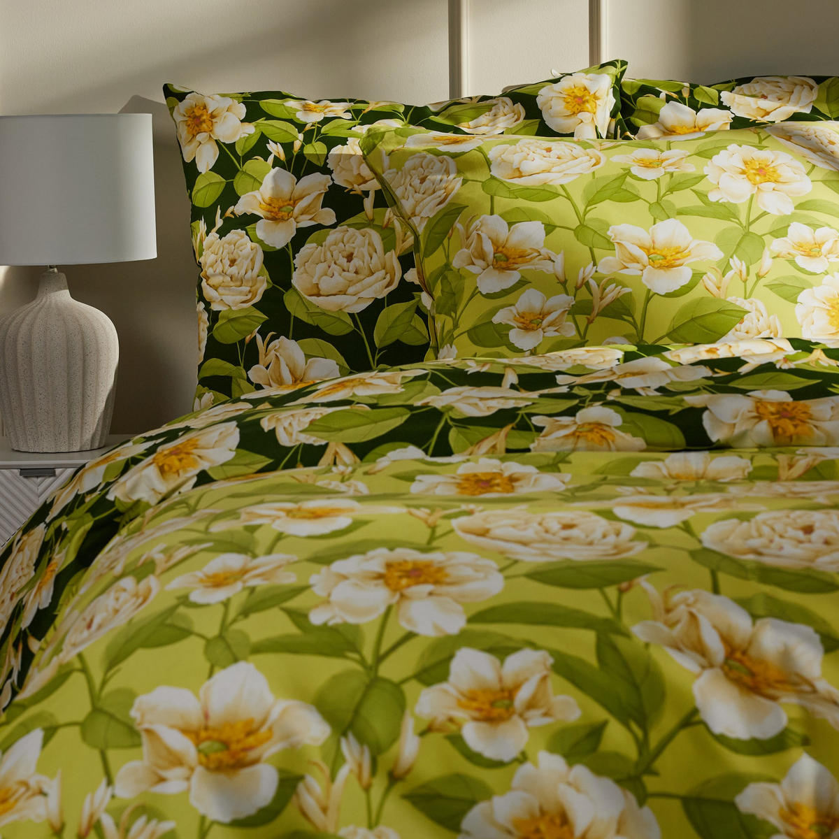 BETTWÄSCHE Fenilla - Dunkelgrün, Textil (200/220cm) - home&you