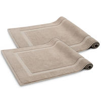 BADEMATTE, 2er-Set, 50x80 cm, 100% Baumwolle, Grau - Grau, Textil (50/80cm) - Zollner