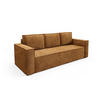 SOFA Roda Gelb, Kordsofa mit Schlaffunktion - Gelb, Holzwerkstoff/Textil (248/93/96cm) - Bettso