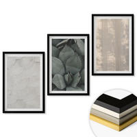 WANDBILDER 3er-Set - 40x60 cm Schwarzer Rahmen - Sommerliche tropische Texturen - Schwarz, Kunststoff (40/60cm) - ArtPrintCave