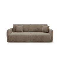 POHOVKA Dora 3 miesta na sedenie Taupe - taupe, drevo (233/92/110cm) - Petits-meubles