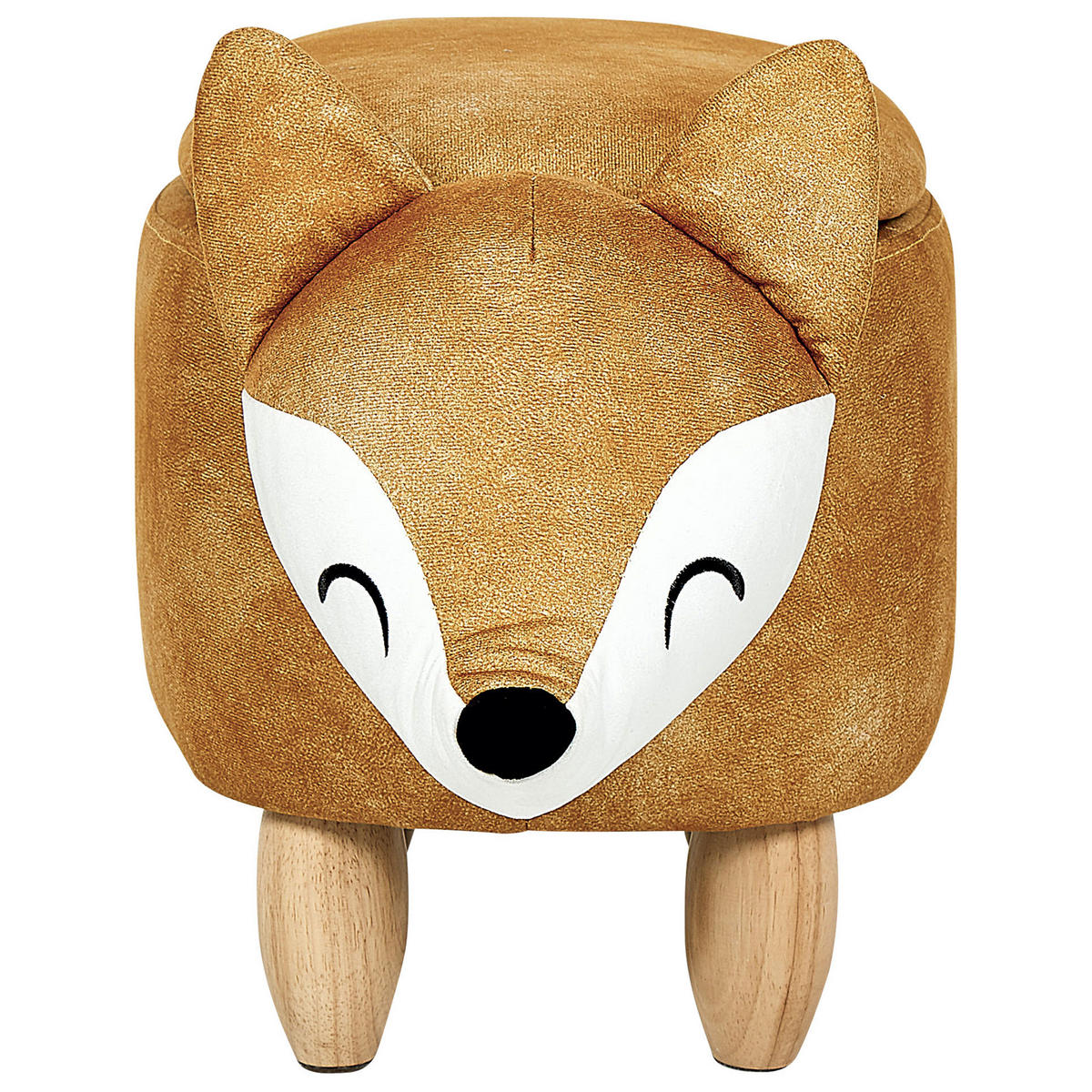 HOCKER Fox 74/32/37 cm - Orange, Textil (32/37/74cm) - Beliani