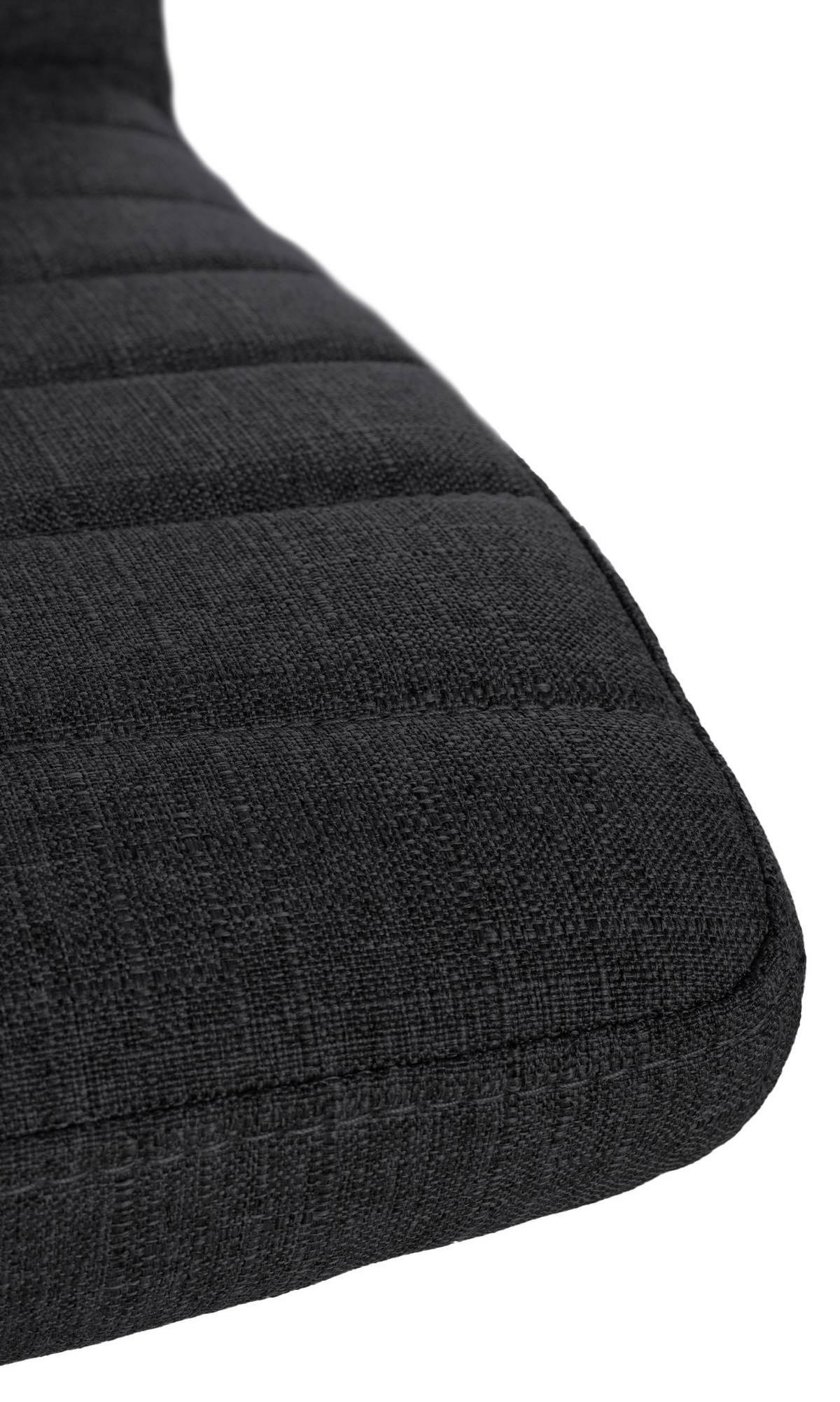 DREHSTUHL 2er Set Stoff schwarz - Chromfarben/Schwarz, Textil/Metall (44/81/60cm) - CLP