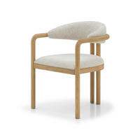ESSZIMMERSTUHL Nature beiger Sitz - Beige, Holz (58/77/59cm) - WOODEK