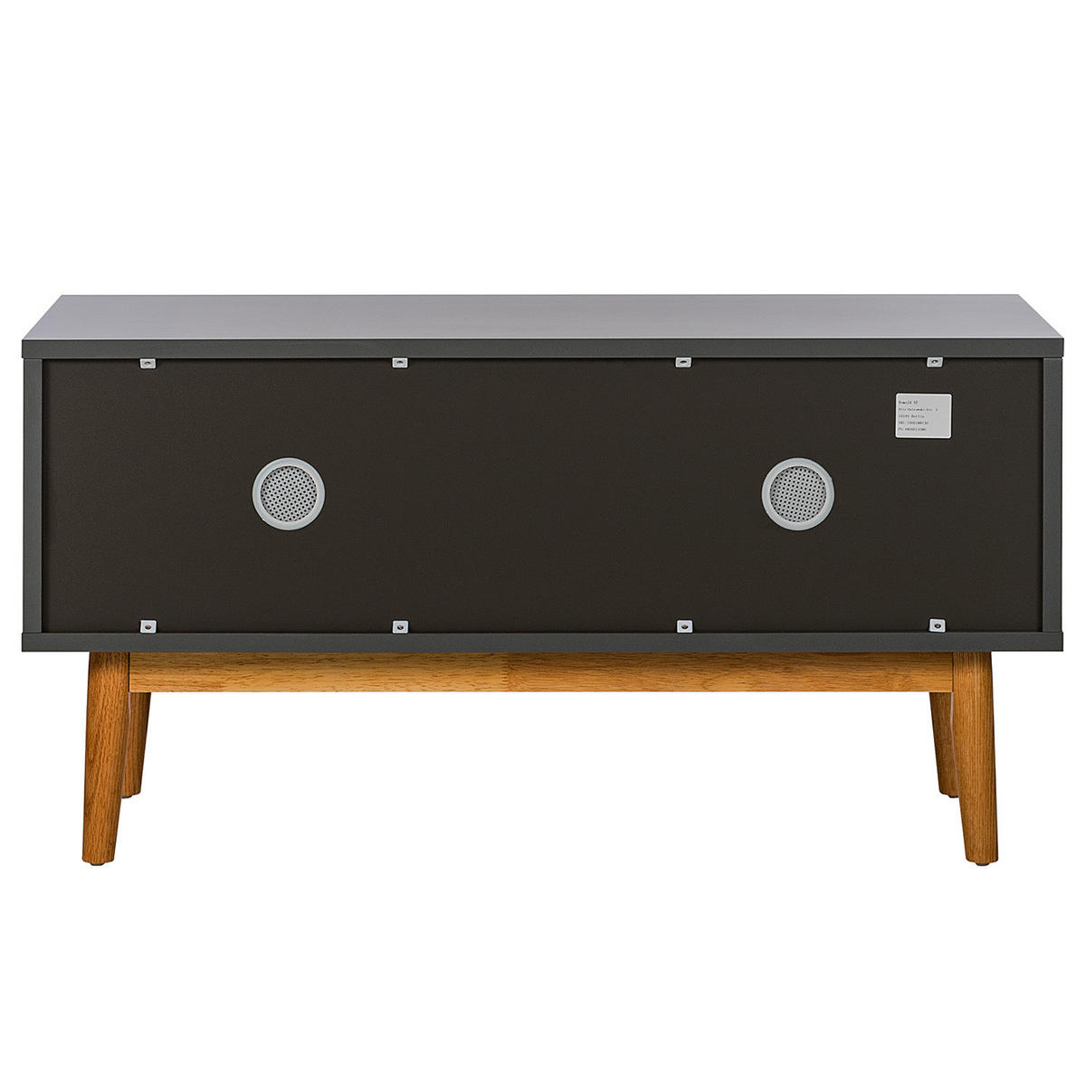 GARDEROBENBANK - Eichefarben/Grau, Holzwerkstoff (95/49/40cm) - home24