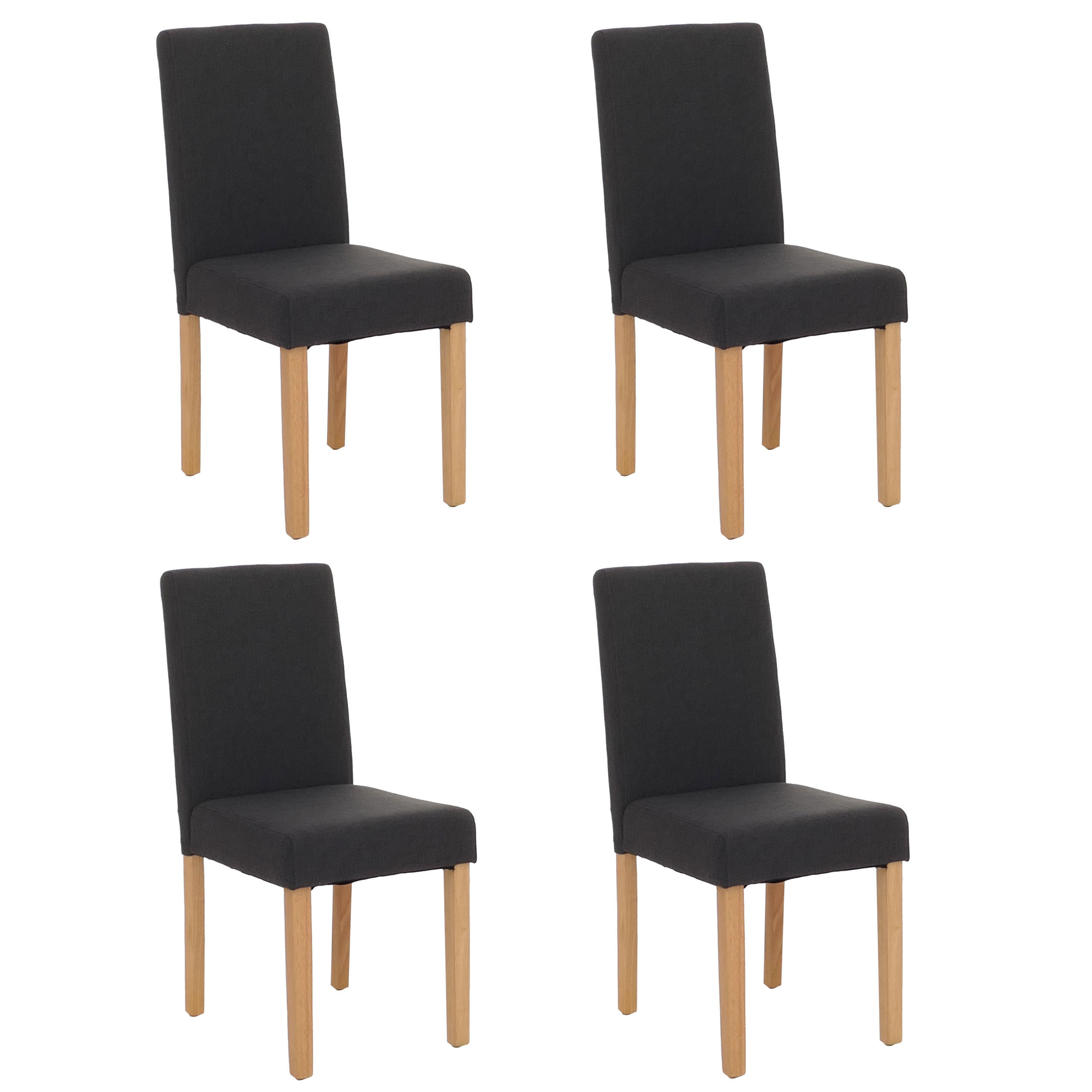 ESSZIMMERSTUHL Schwarz, Braun 4er-Set - Schwarz/Braun, Textil (43/90/56cm) - MCW