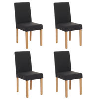 ESSZIMMERSTUHL Schwarz, Braun 4er-Set - Schwarz/Braun, Textil (43/90/56cm) - MCW