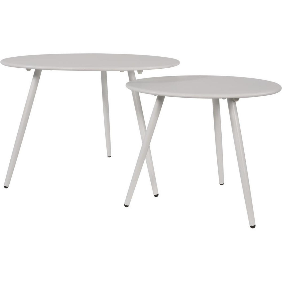 BEISTELLTISCH Rafael - Weiß - 60/60/41 cm - Weiß, Metall (60/60/41cm) - Lesli Living