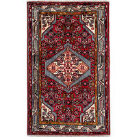ORIENTTEPPICH handgeknüpft Assadabad Rot 118/73 cm Schurwolle - Rot, Textil (73/118cm) - Looma
