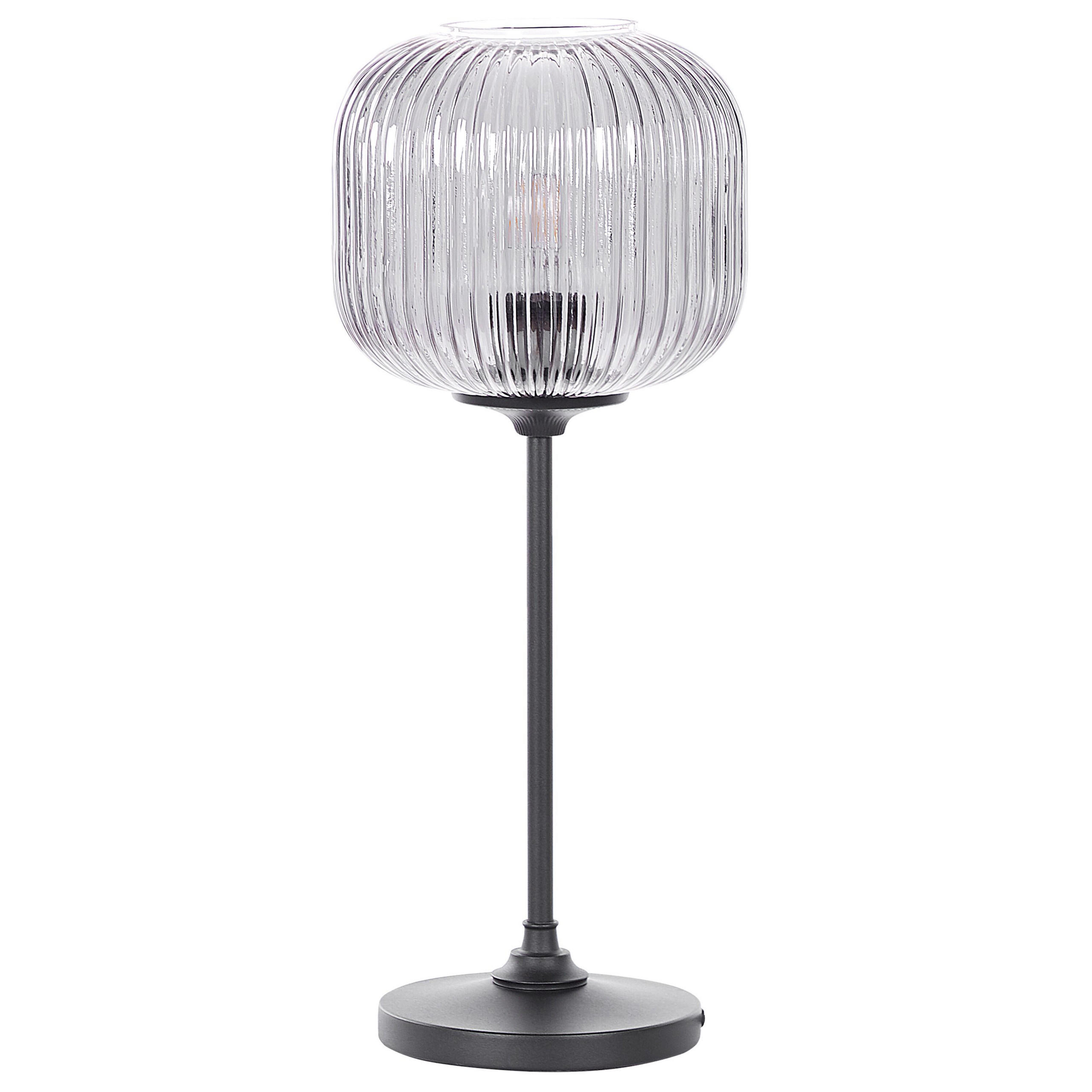 TISCHLEUCHTE Tosna 19/19/50 cm - Schwarz, Metall (19/19/50cm) - Beliani