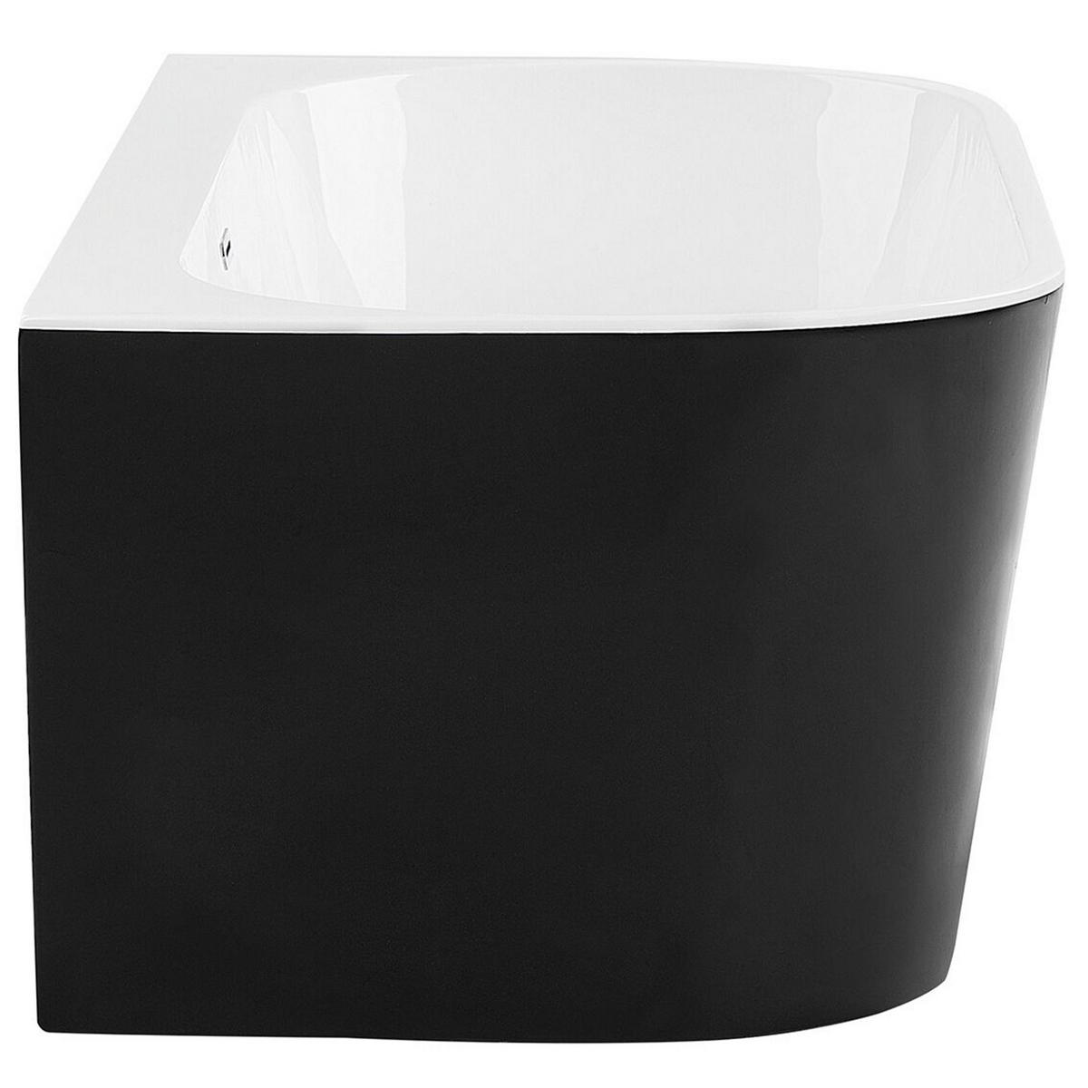 BADEWANNE 80x170x59 cm schwarz Harvey - Schwarz, Kunststoff (80/58/170cm) - Beliani