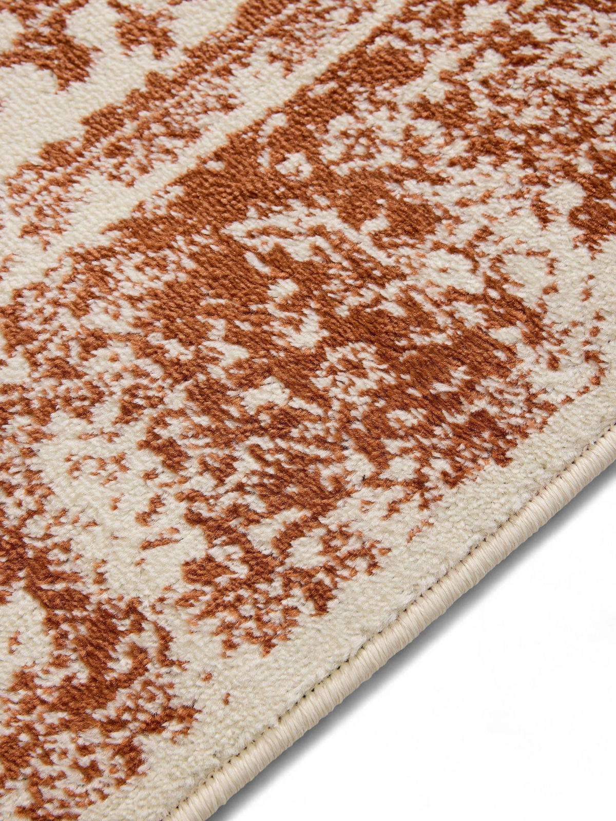 VINTAGE-LÄUFER Suki 80/240 cm - Creme/Orange, Kunststoff (80/240cm) - benuta