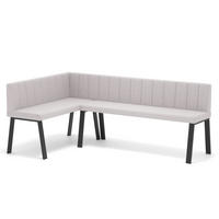 ECKBANK links MONO Y Webstoff gesteppt, 142/196 cm Beige - Beige, Textil/Metall (142/196cm) - Idohome