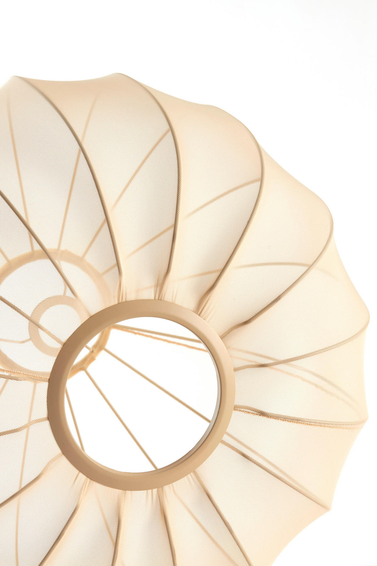 LAMPENSCHIRM Plumeria Braun Ø50/37,5 cm - Braun, Textil (50/50/37.5cm) - Light & Living