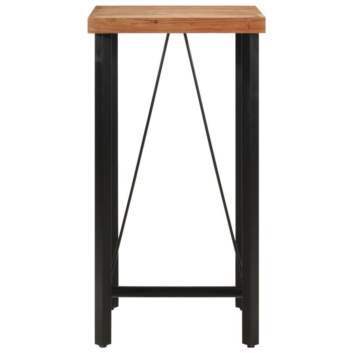 BARTISCH 55/55/107 Cm Massivholz Akazie Und Eisen - Braun, Holz (55/55/107cm) - vidaXL