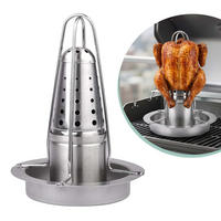 KUŘECÍ pekáč - stříbrná, kov (18/23/18cm) - Relaxdays