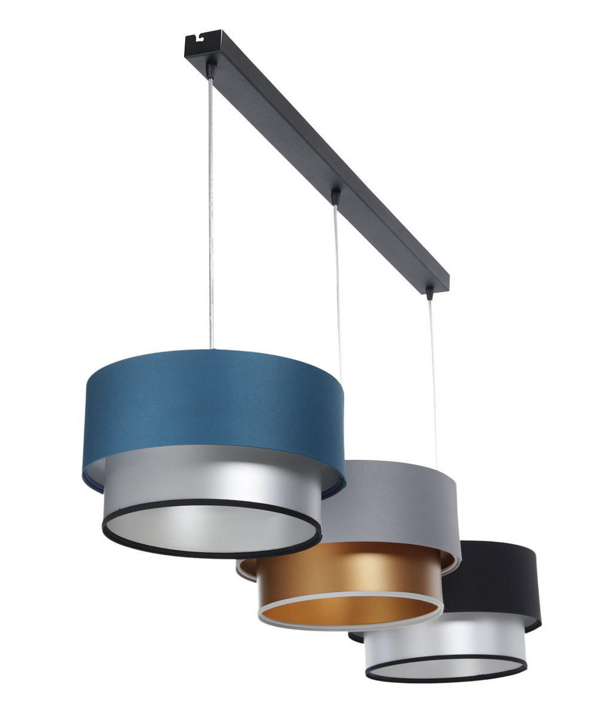 HÄNGELEUCHTE Blau 30/88 cm - Silberfarben, Kunststoff (30/2.6/88cm) - ONZENO