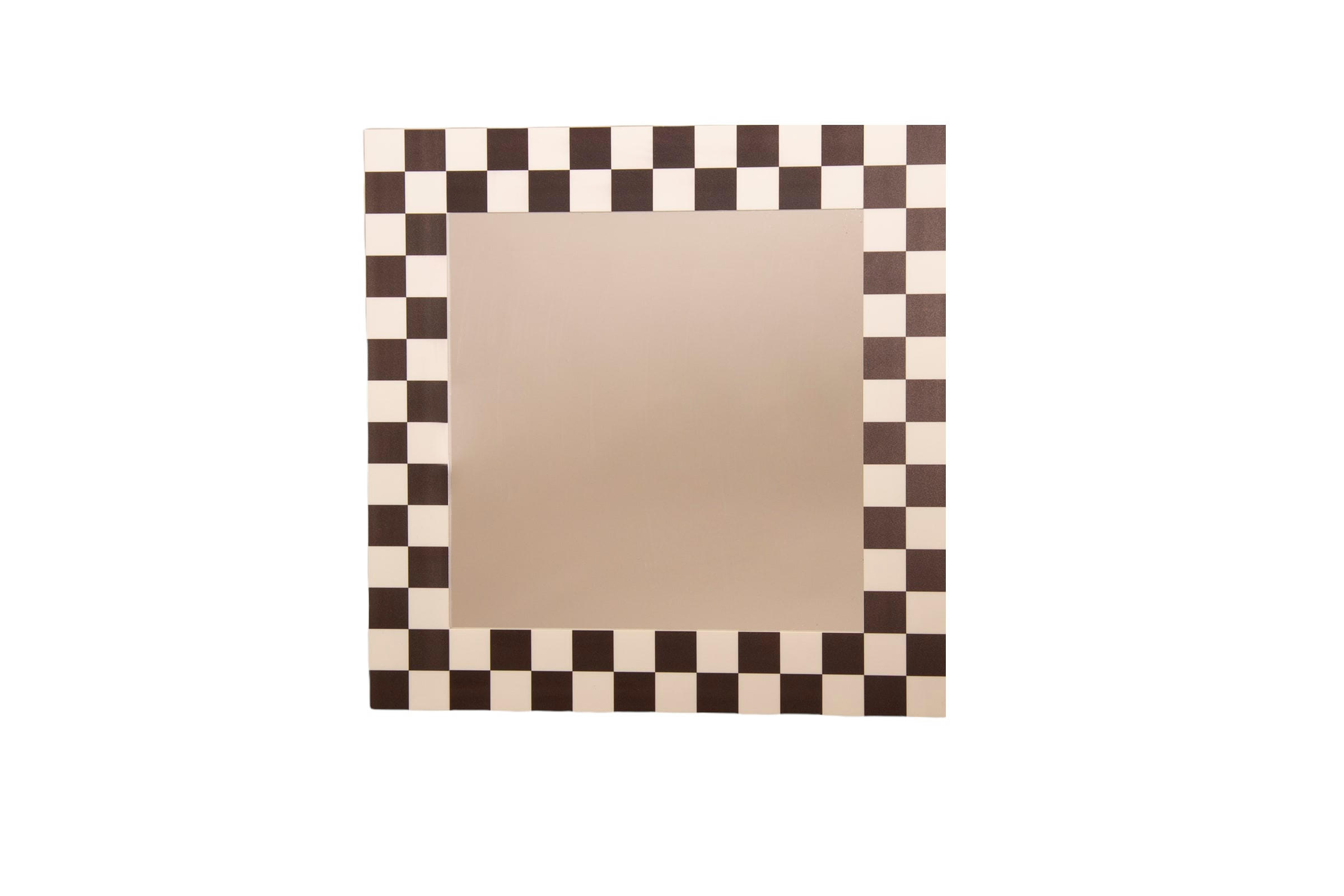 ACRYLSPIEGEL Schwarz-Weiß CHECKERED - Weiß, Kunststoff (25/21/2cm) - RNT By Really Nice Things
