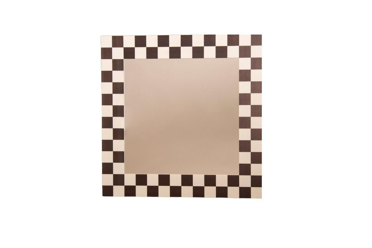 ACRYLSPIEGEL Schwarz-Weiß CHECKERED - Weiß, Kunststoff (25/21/2cm) - RNT By Really Nice Things