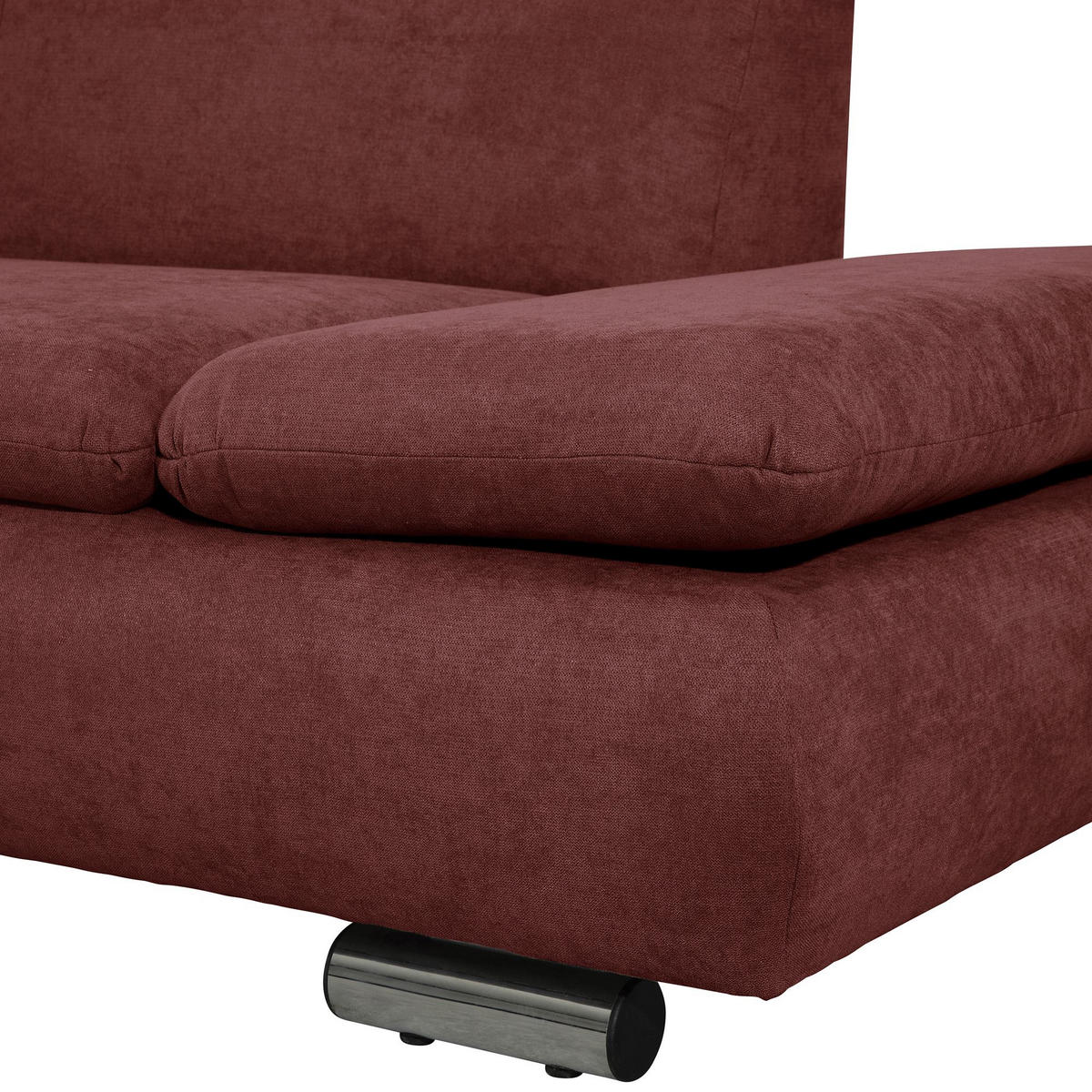 ECKSOFA mit Ottomane links Kaye Flachgewebe rot - Rot, Kunststoff (190/270cm) - 58aufmkessel