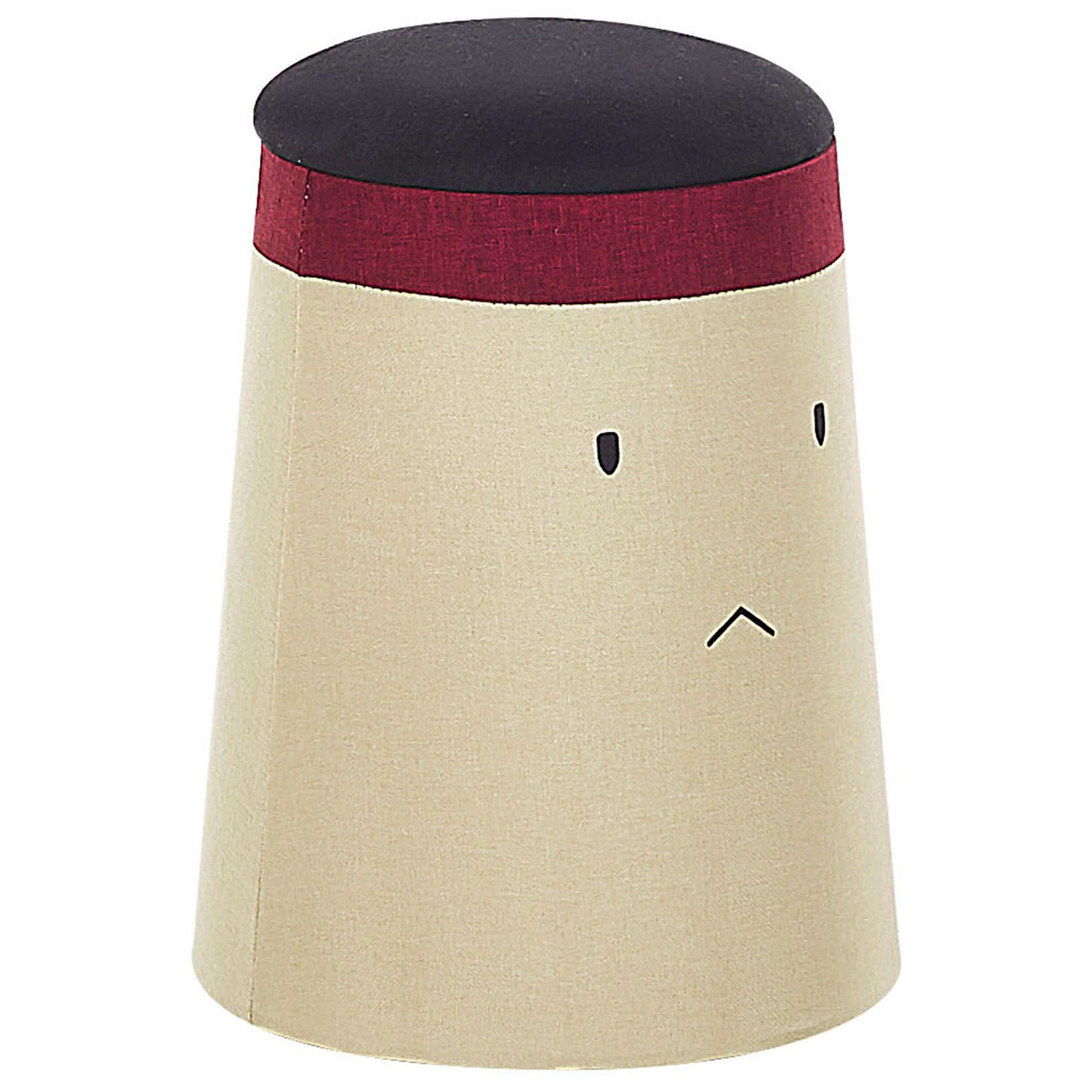 POUF Samurai 33/33/45 cm - Beige, Kunststoff/Textil (33/45/33cm) - Beliani